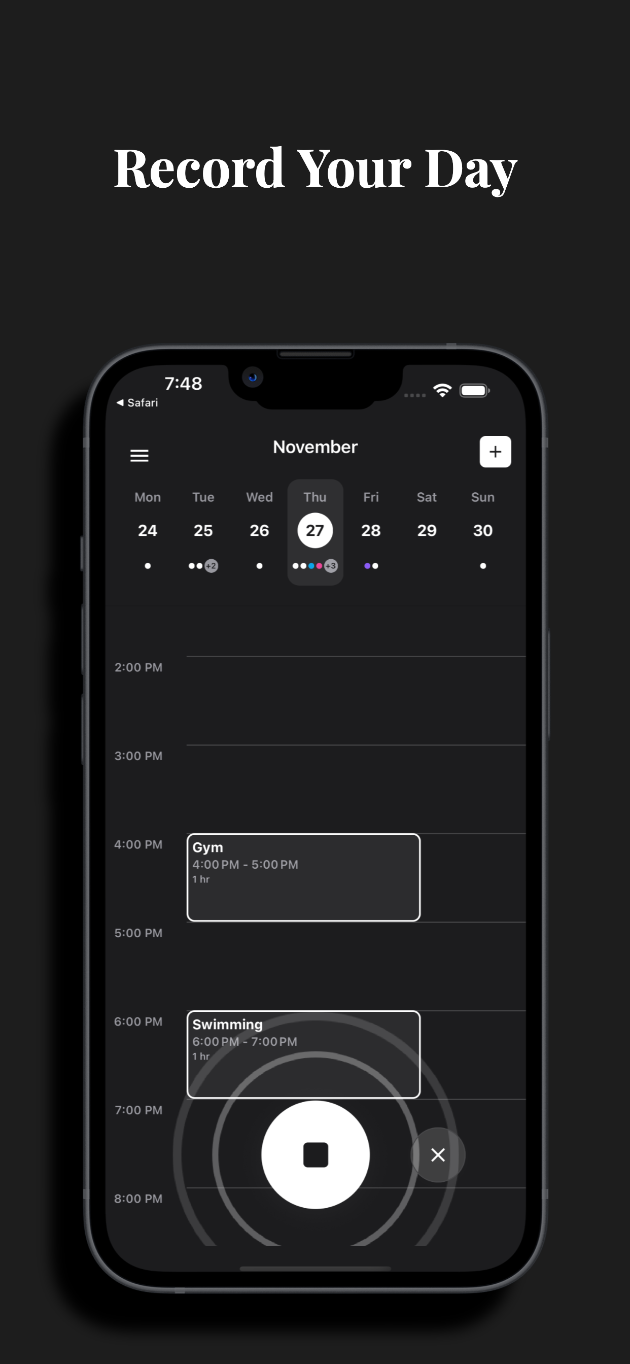 Saydo AI voice recording interface with real-time transcription